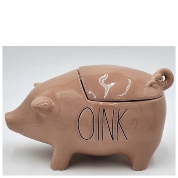 NEW Rae Dunn Oink Pig Canister ~ Pink - Picture 6 of 9